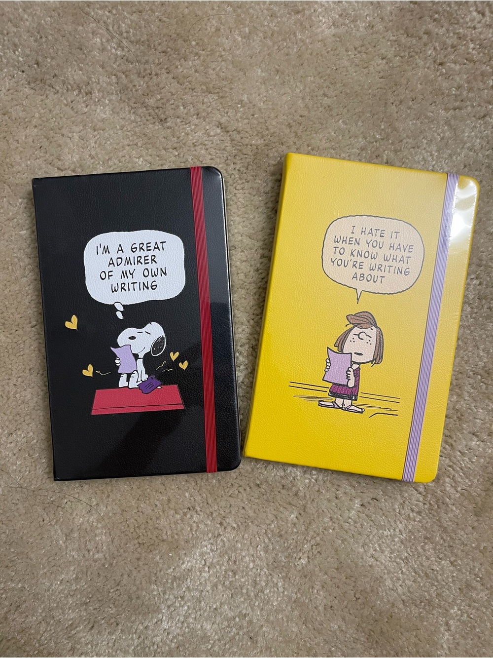 Moleskine Peanuts Hardcover Notebooks in Black and Yellow with Contrast Bands
